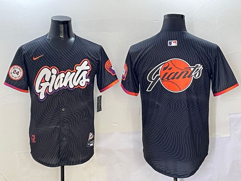 Men San Francisco Giants Blank Black Second generation Joint Name Nike 2025 MLB Jersey style 10->san francisco giants->MLB Jersey